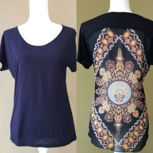 INC international Concepts Short Sleeve print top